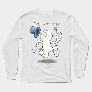 Dapper Cat - Gin and Panic Long Sleeve T-Shirt